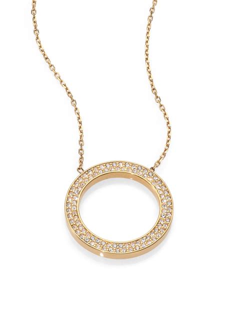 michael kors circle mk necklace|michael kors necklace for women.